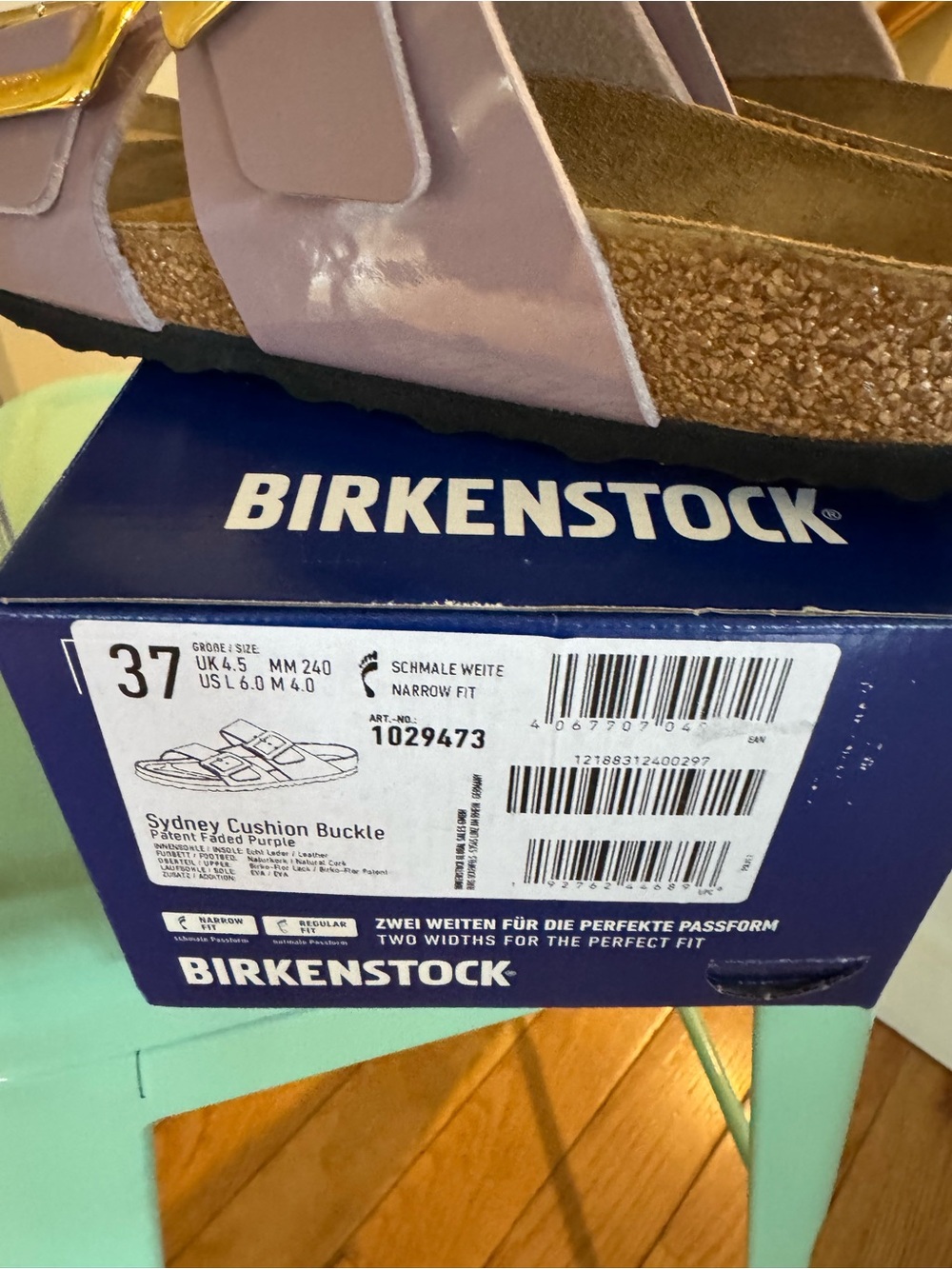 Birkenstock Arizona Big Buckle Sandals - Lavender with Gold Buckles -Size 37 - Picture 5 of 5